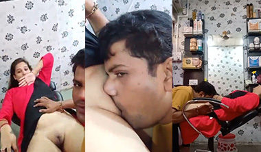 Hot Indian Couple – Pussy Licking In Beauty Parlour